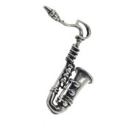 Edelstahlanhänger - Saxofon mit Mundstück
