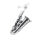 Stainless steel pendant - saxophone with mouthpiece
