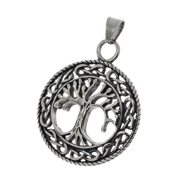 Stainless steel pendant - "Tree Yggdrasil"