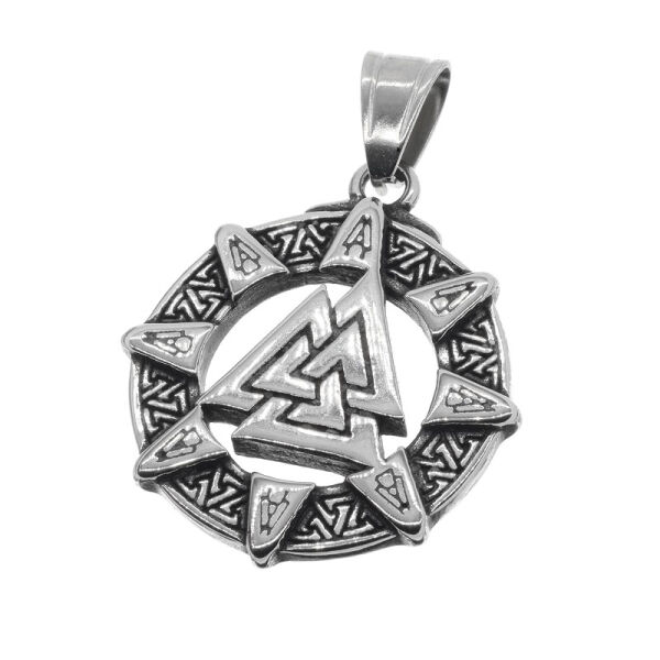 Edelstahlanhänger - Wotansknoten Valknut
