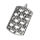 Edelstahlanhänger - Dogtag mit Lilien