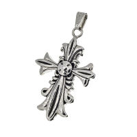 Edelstahlanhänger - Lilienkreuz