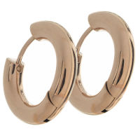 Stainless steel hinged creole 20 mm - rose gold