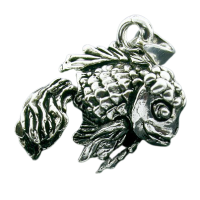 925 Sterling Silver Pendant - “Grumpy Fish”