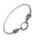Stainless Steel Bracelet with Lienen Clip Ring "Eagle Heads"