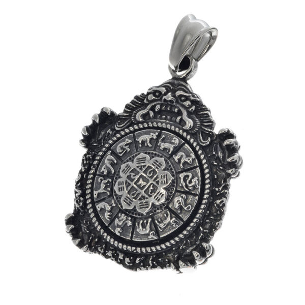 Stainless steel pendant - Tibetan Calendar