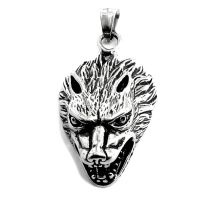 Stainless steel pendant - wolf head "Alvi"