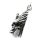 Stainless steel pendant - wolf head "Alvi"
