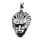 Stainless steel pendant - wolf head "Alvi"