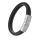 Genuine Leather Bracelet - Braided multi-bands with Stainless Steel Clasp Black