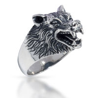 925 Sterling Silberring - Wolf "Griswald"