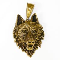 Bronzeanhänger - Wolfskopf "Nero"