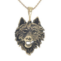 Bronzeanhänger - Wolfskopf "Nero"