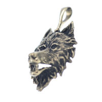 Bronzeanhänger - Wolfskopf "Nero"