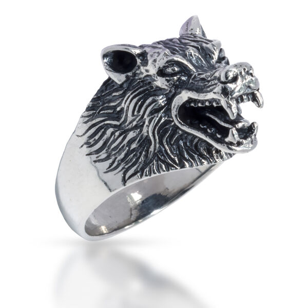 925 Sterling Silberring - Wolf "Griswald" 62 (19,7 Ø) 9,9 US