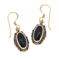 Ohrhänger mit Onyx aus Bronze