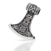 925 Sterling Silver Pendant - Thors Hammer "Fasam"