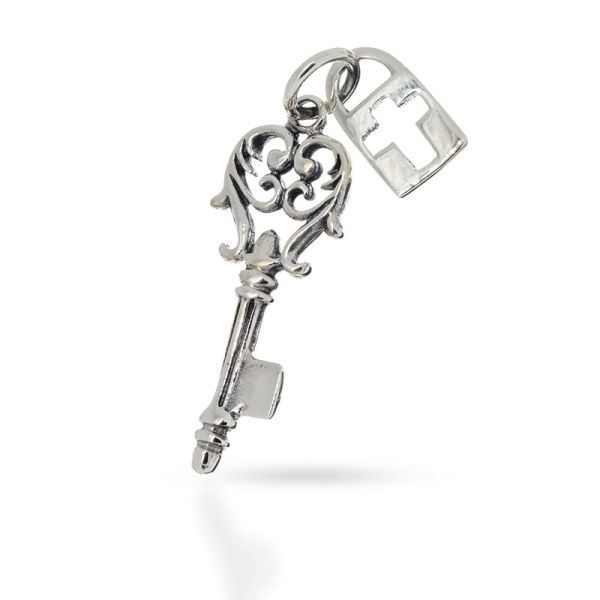 925 Sterling Silberanhänger - Schlüssel "Christian"