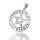 Pentagram Pendant with Openwork Rune Border in 925 Sterling Silver