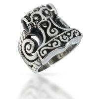 925 Sterling Silberring - Thorshammer Ring