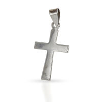 925 Sterling Silberanhänger - Kreuz glänzend