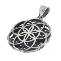 Flower of Life Pendant “Flora” with Depth Effect in 925 Sterling Silver