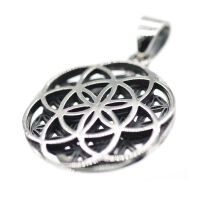 Flower of Life Pendant “Flora” with Depth Effect in 925 Sterling Silver
