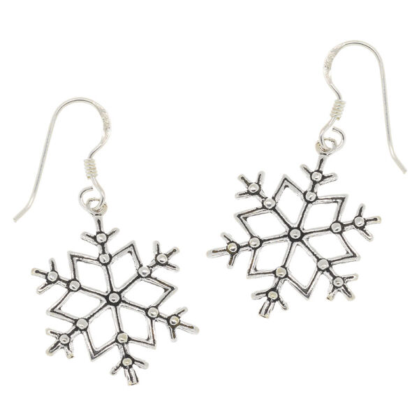 925 Sterling Silberohrringe Schneeflocke