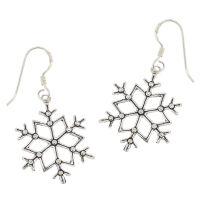 925 Sterling Silberohrringe Schneeflocke