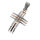 Stainless steel pendant - triple cross "Yamir" matted / polished PVD rose gold