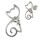 Silver Earrings - Cat
