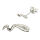 Silver Stud Earrings - Snake