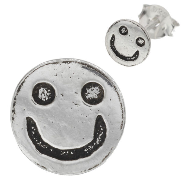 Silberohrstecker - Smiley
