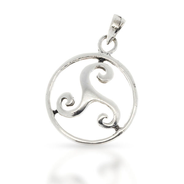 925 Sterling Silberanhänger - Triskele der keltischen Kunst