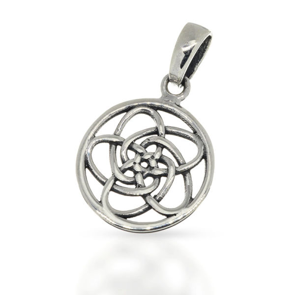 925 Sterling Silberanhänger - Blumenmandala "Gro"