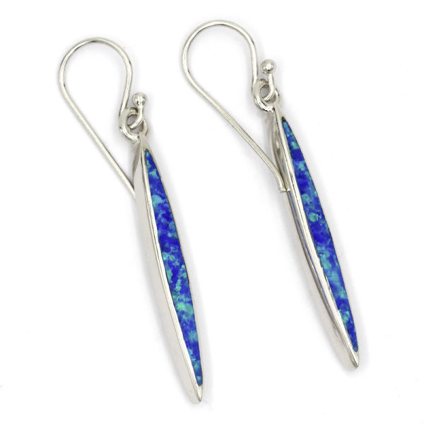 Degrees of The Ocean  "Eagle Beach" With Synthetic Opal - 925 Silver Earrings
