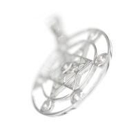 925 Sterling Silberanhänger - Silber Davidstern mit Glitzerstein