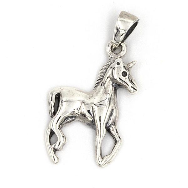 925 Sterling Silberanhänger - Pferd-Galopp "Benja"