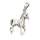 925 Sterling Silberanhänger - Pferd-Galopp "Benja"