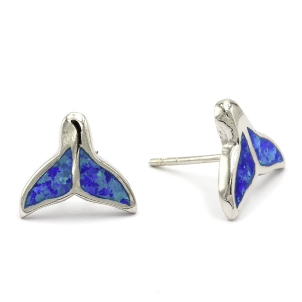 Big Fin Kaanapali Beach with Synthetic Opal - Sterling Silver