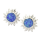 925 Silberohrringe - Blume des Meeres "Balos Lagoon" mit synthetischem Opal