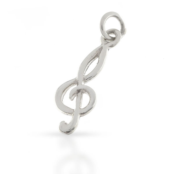 925 Sterling Silberanhänger - Notenschlüssel "Klang"