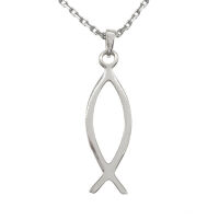 925 Sterling Silberanhänger - Fisch "heiliger Ichthys "