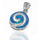 925 Sterling silver pendant - Neptune spiral "Beach of Elafonisi" with synthetic opal