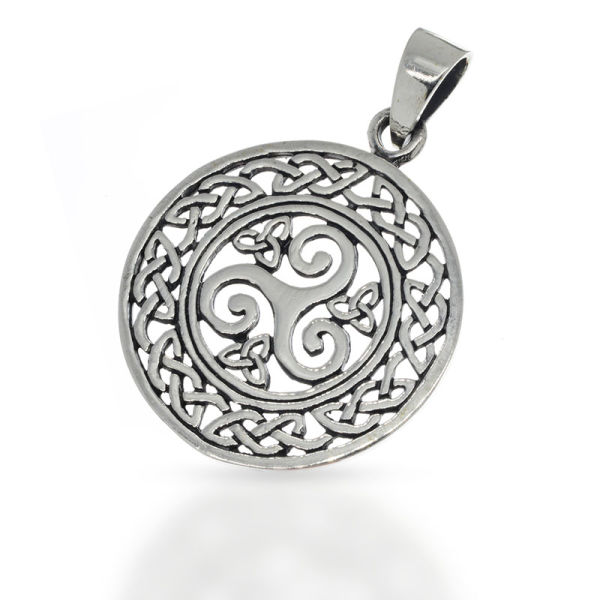 925 Sterling Silberanhänger - Trinity Knoten - Keltischer