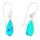 925 Sterling Silberohrringe - Kleine Meeresträne mit synthetischem Opal
