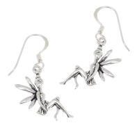 925er Sterling Silberohrringe "Sitzende Elfe"