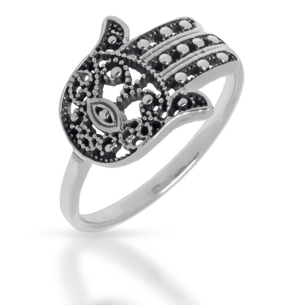 925 Sterling silver ring - Hand of Fatima