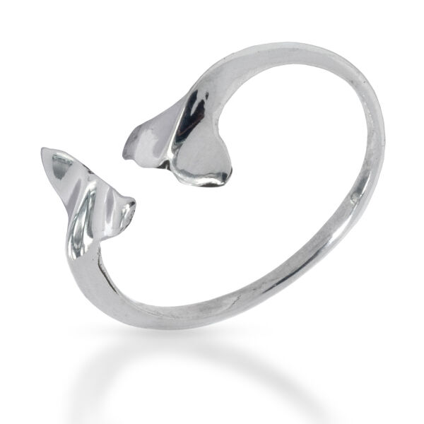 925 Sterling Silberring - Flossen 57 (18,1 Ø) 8,0 US