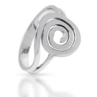 925 Sterling Silberring - Spirale